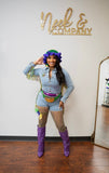 Mardi Gras Denim Jumpsuit