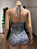 Z Print Baddie Romper