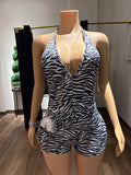 Z Print Baddie Romper