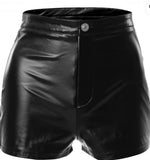 Black Leather Shorts